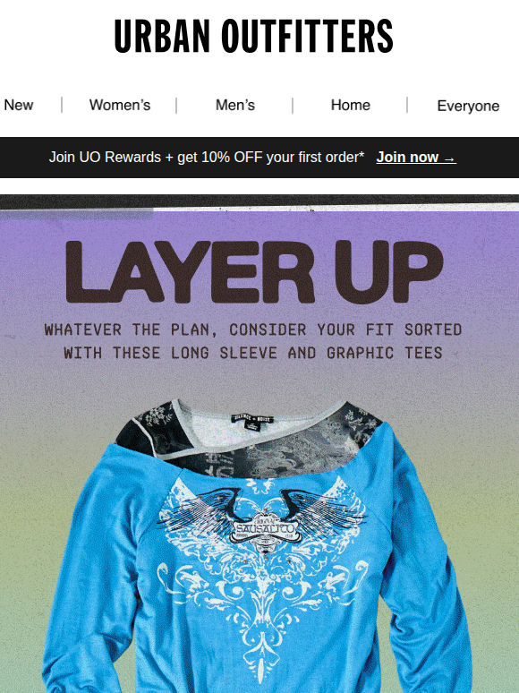 Layer up on these tees