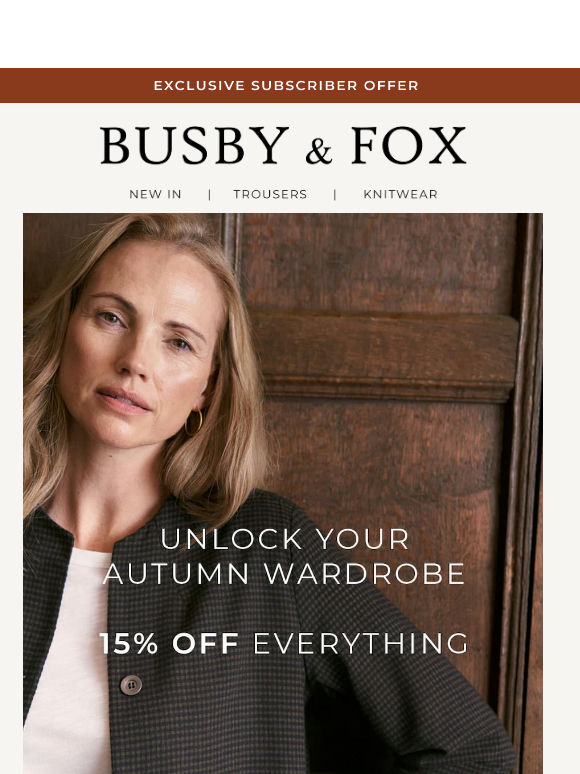 Your exclusive offer | 15% off everything 🗝️