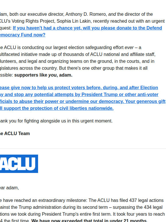 With Election Day approaching, we wanted to make sure you didn't miss this, adam.