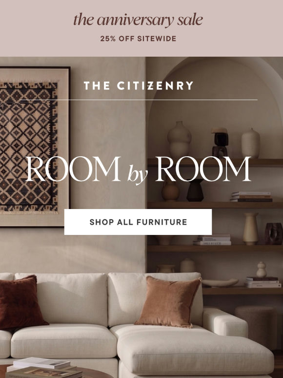 Furniture, room by room