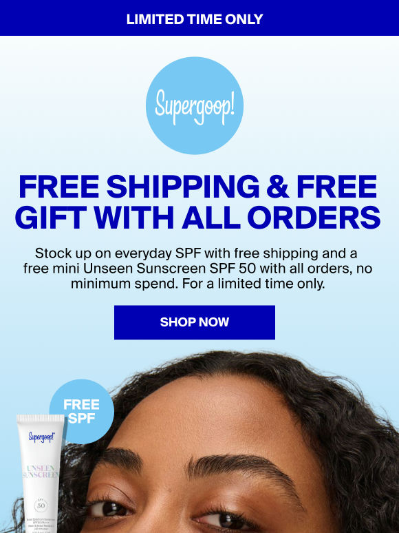 Free shipping & free SPF gift with all orders 🎁
