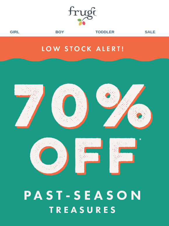 70% OFF PAST-SEASON TREASURES 👀