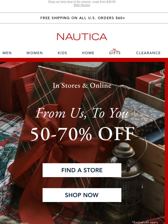 50-70% off at a store near you!