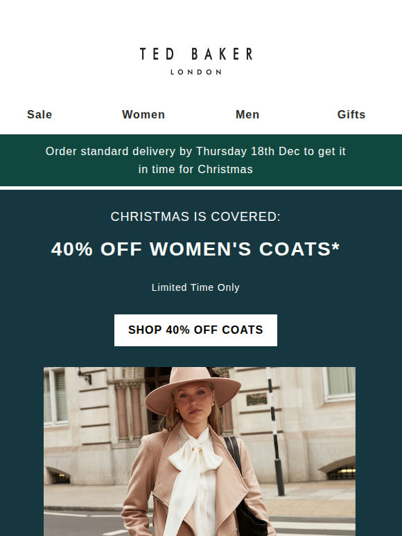 Happy Coatmas: 40% Off Women's Coats