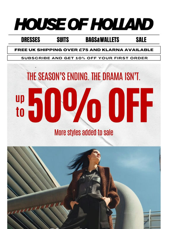 Last chance to shop up to 50% Off