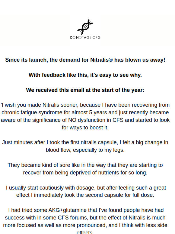 'I Wish You'd Made Nitralis® Sooner' - Customer Feedback