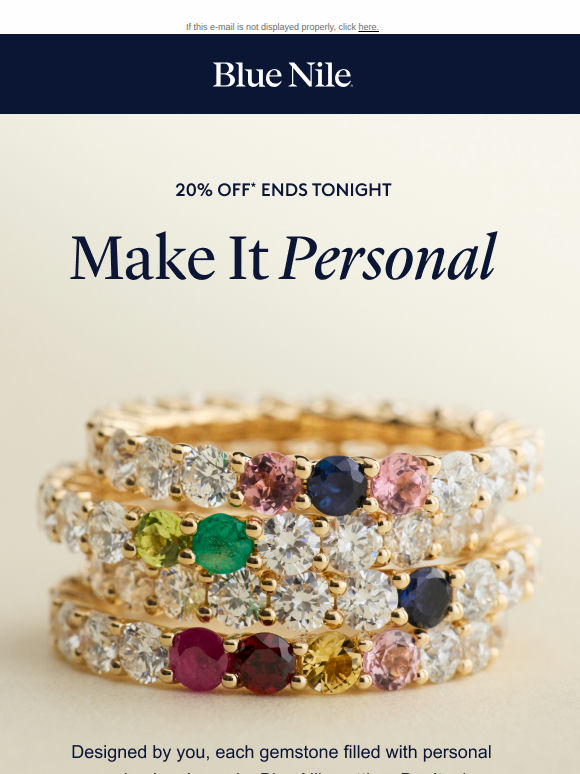 Last Chance For 20% Off* Personal Gifts