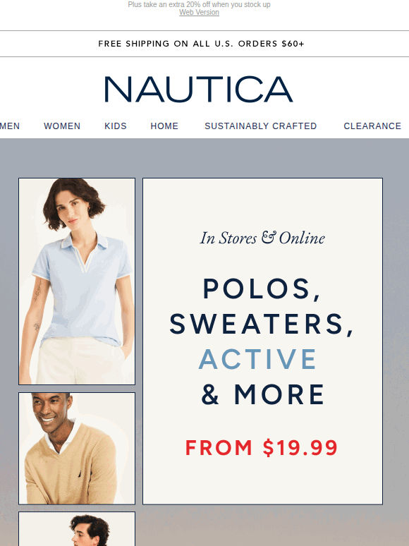 THIS JUST IN: Polos, active & more from $19.99