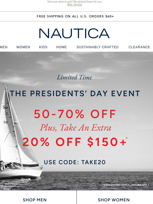 Take 20% off $150+ all weekend long