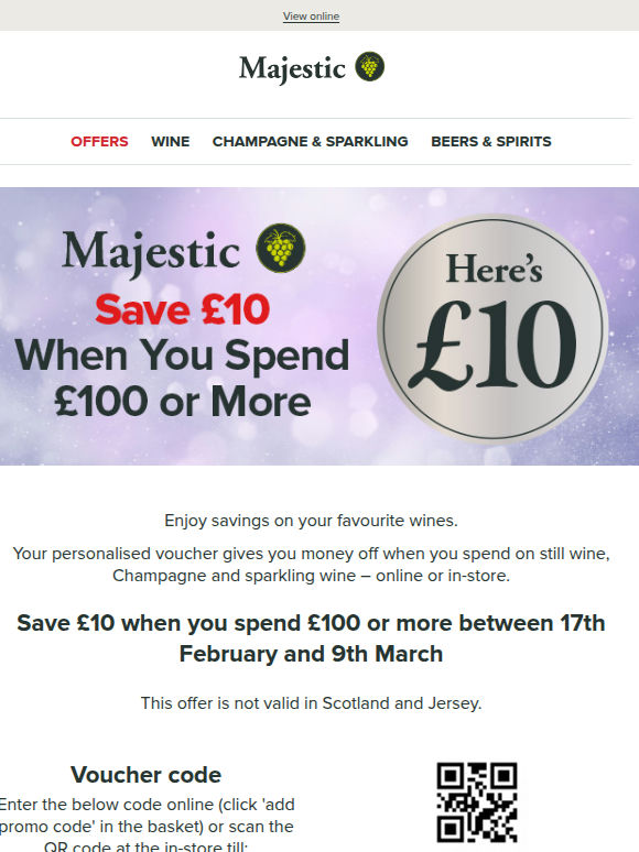 Open for your NEW £10 voucher