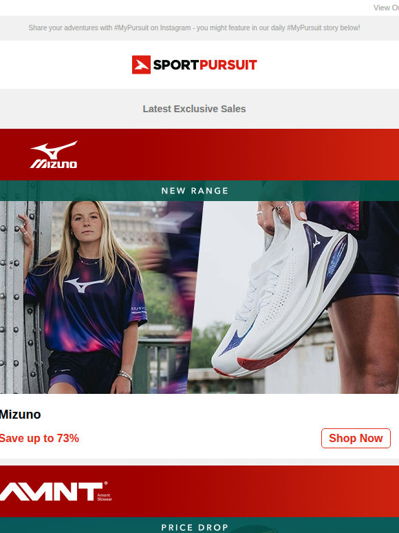 Mizuno - New Range | Amont - Price Drop | Jack & Jones | Bookman Bike & Run Lights | Polar | Up to 73% Off!