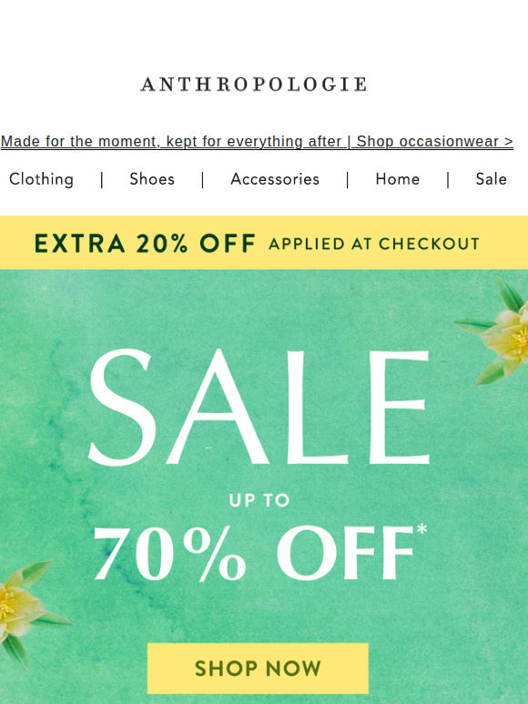 EXTRA 20% OFF: Sale's had a glow-up