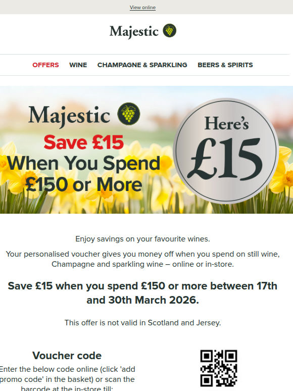 Your NEW £15 voucher