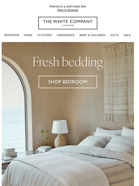 New in: beautifully simple bed linen