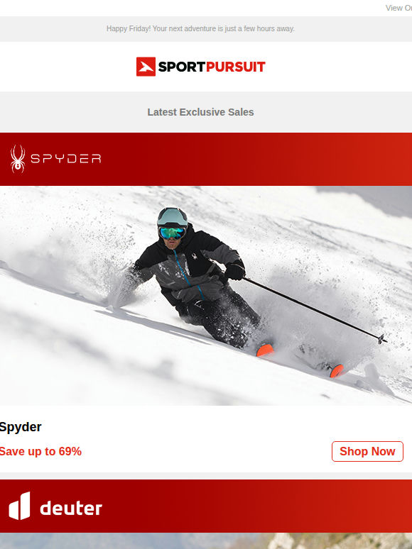 Up to 69% Off: Spyder | Deuter | Jack & Jones - New Products | Enve Foundation 45 Wheels | Alpine Pro