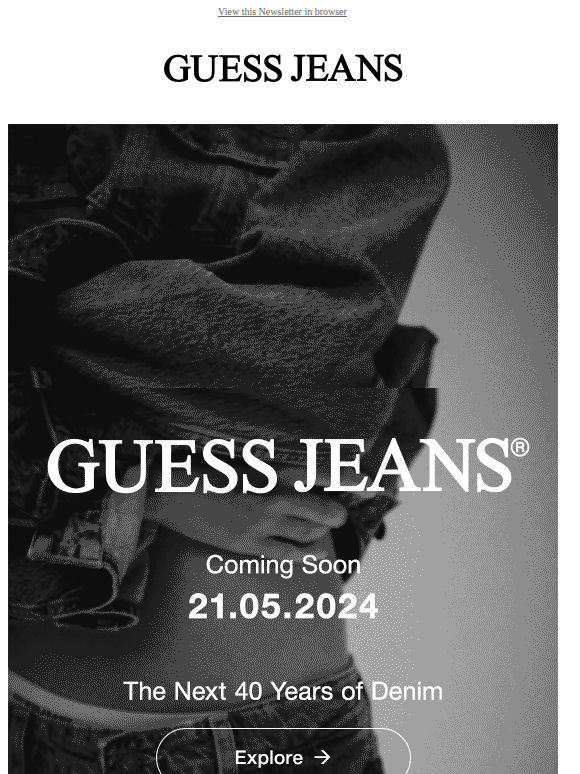 GUESS JEANS. Coming soon.