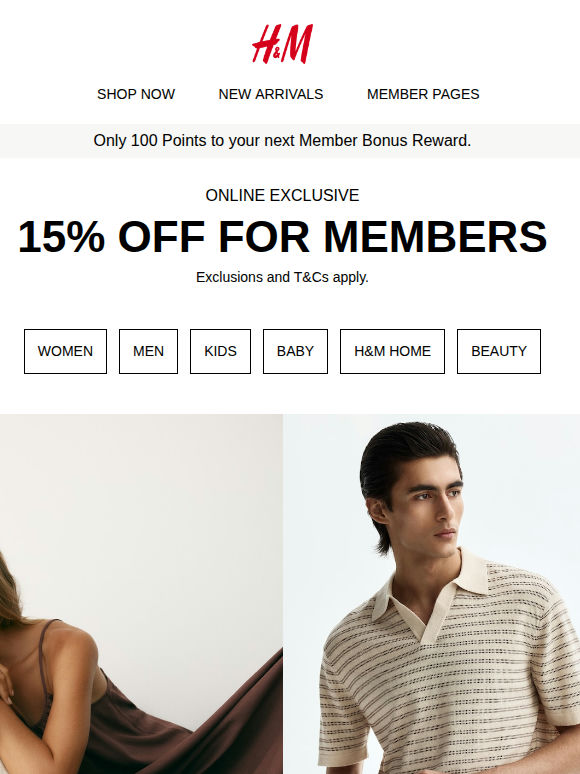 15% off | Member exclusive