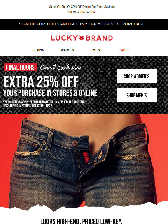 HURRY! ⏰ EXTRA 25% Off Ends Today