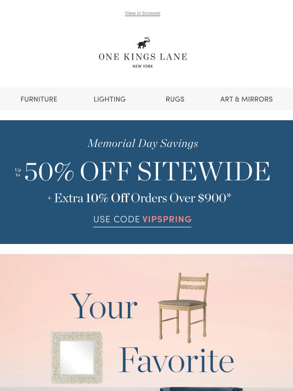 Ralph Lauren, Hooker Furniture & Stoffer Home �� Up to 50% Off + Extra 10%