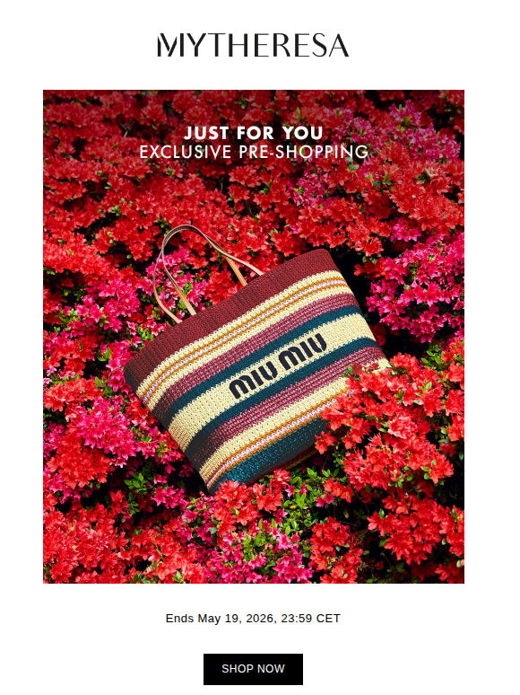 Exclusive pre-shopping: Miu Miu, Dolce&Gabbana, Valentino