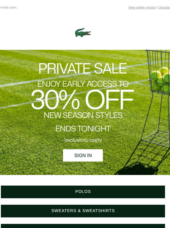 Private Sale. Last Day!