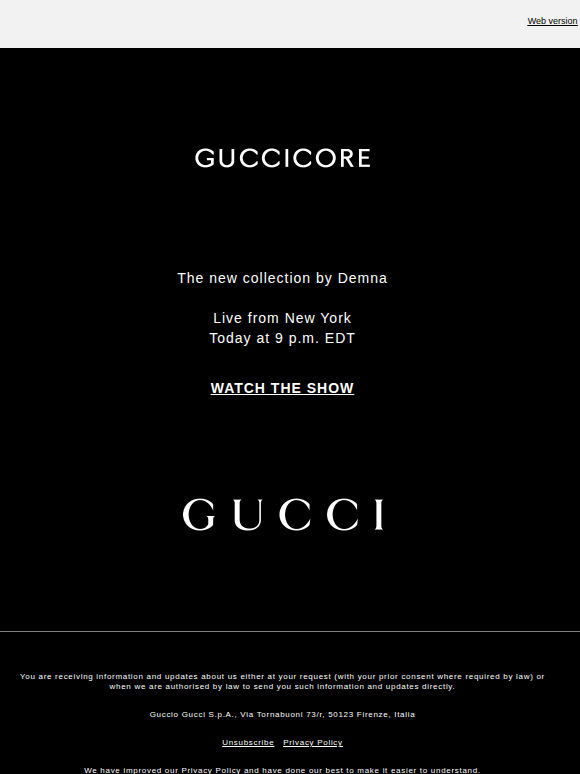 Live Now from New York: GucciCore