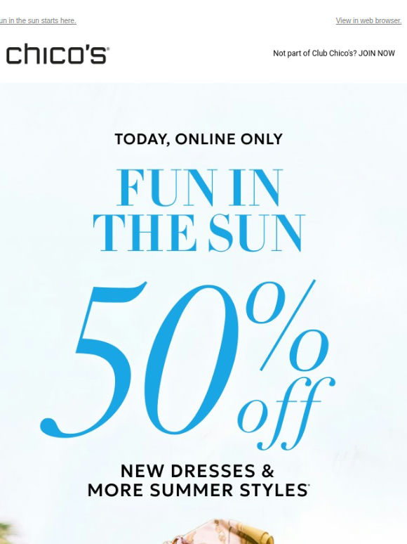 TODAY ONLY! 50% off NEW dresses & more 👗☀️ + free shipping