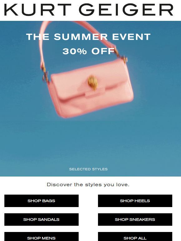 The Summer Event | 30% Off Selected Styles