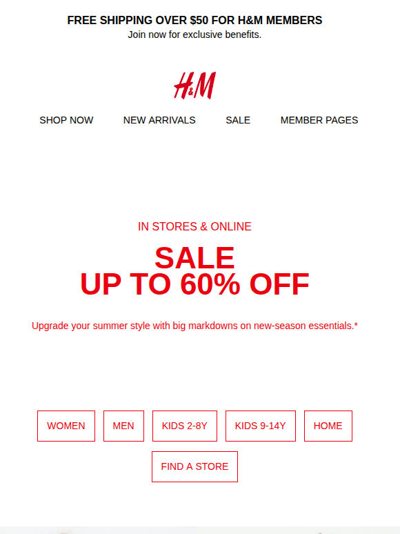 Sale is here: up to 60% off