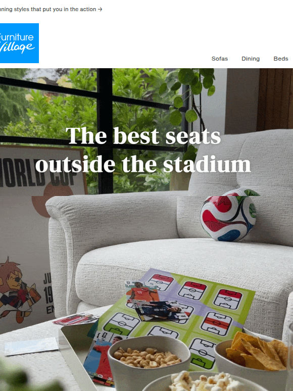 🥇 Game-changing sofas for watching the World Cup