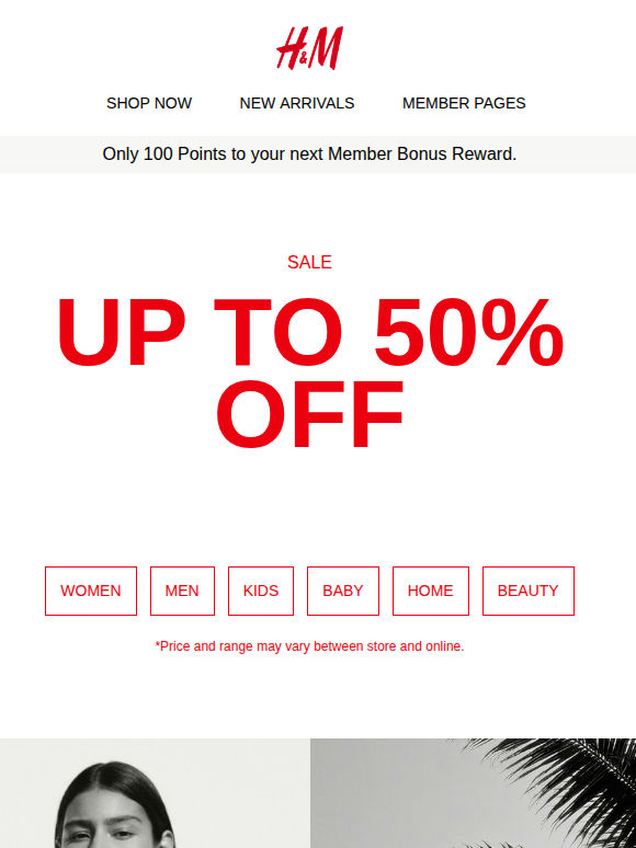 Sale up to 50% off