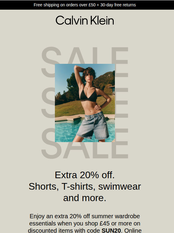 Extra 20% Off Summer Essentials