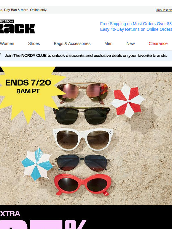 Shhh … extra 25% off sunglasses Private Sale