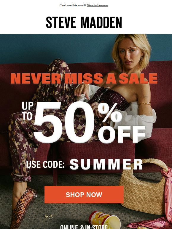 Up to 50% Off Must-Haves
