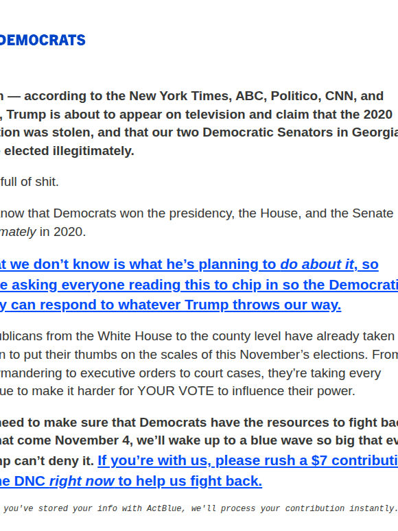 Trump is full of shit.