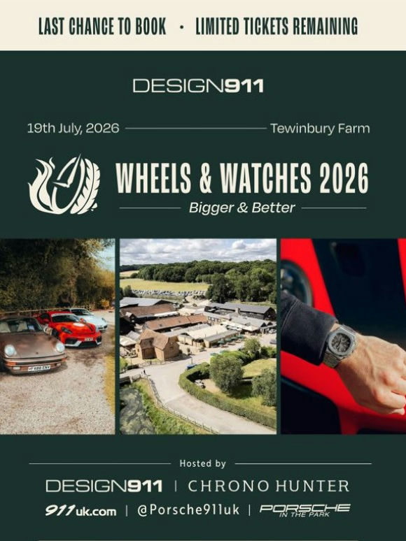 Last Tickets Remaining for Wheels & Watches This Sunday!