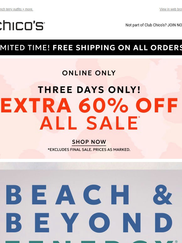 New Beach & Beyond Sets + EXTRA 60% Off SALE