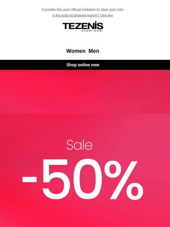 Tezenis Sale: up to 50% Off 📣