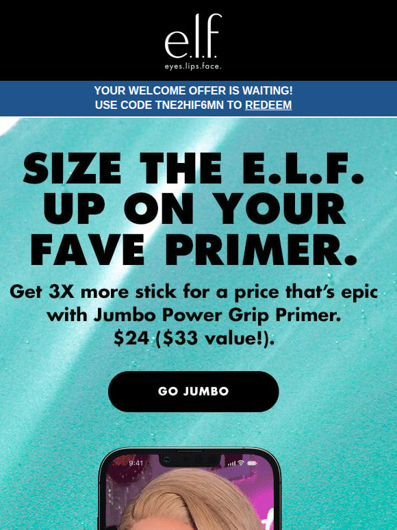 Go Jumbo for 3X the makeup grip 💚 