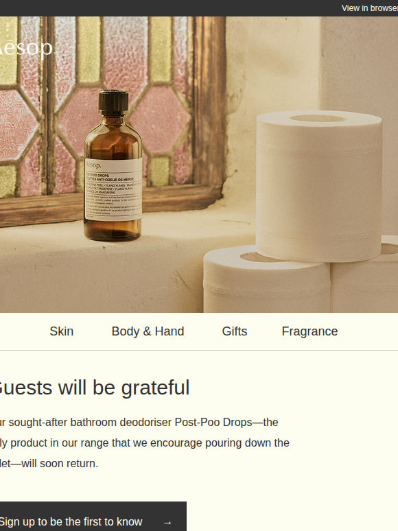 The return of Post-Poo Drops