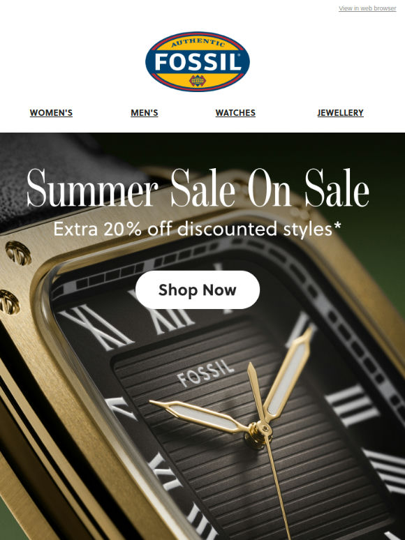 Shop Fossil Summer Sale On Sale