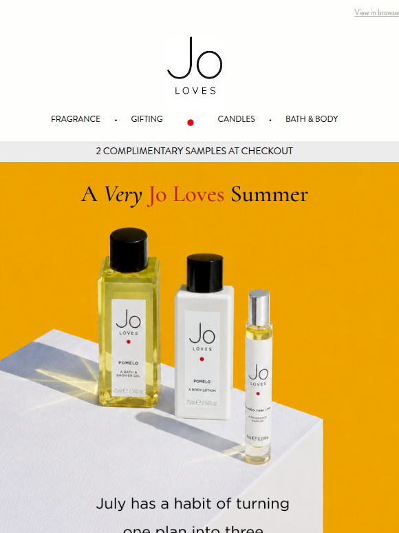 Reminder: Get our Summer Edit when you spend £120.