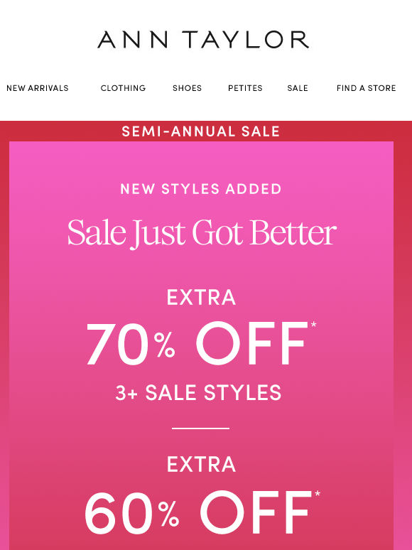 ATTN: Semi-ANNual Sale Just Got Even BETTER