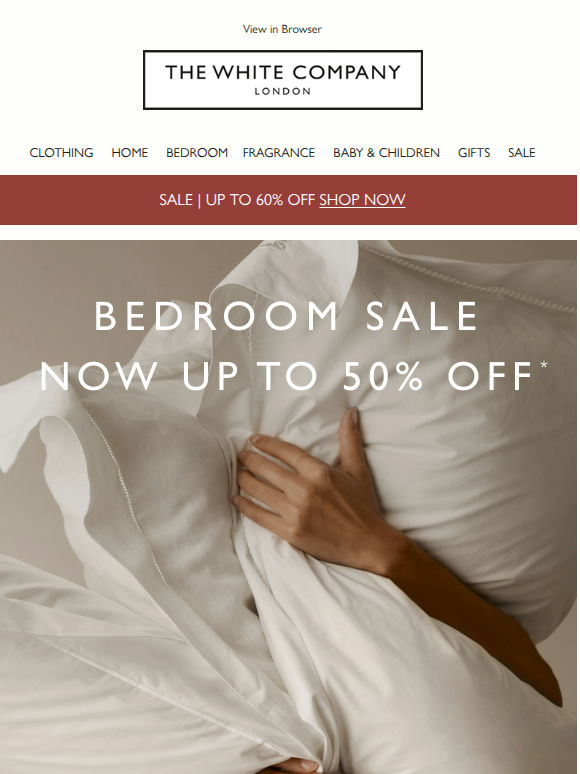 Now up to 50% off a more beautiful bedroom