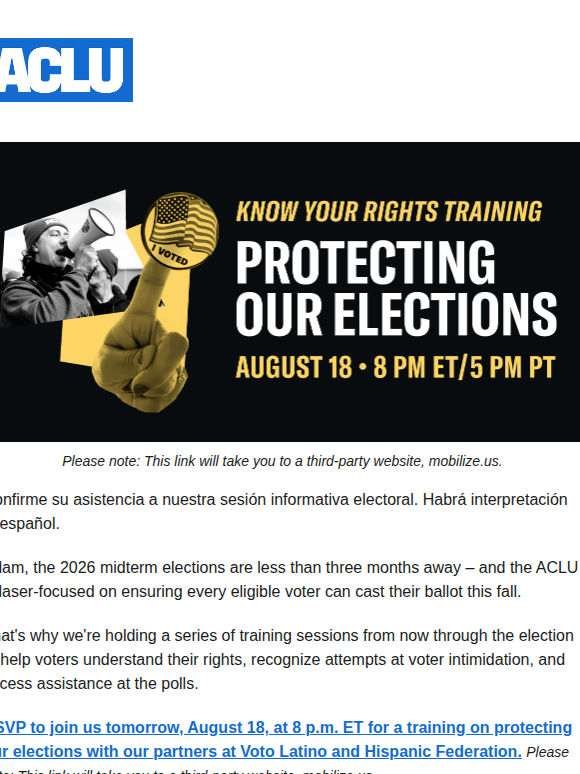 [Tomorrow] Protecting our elections
