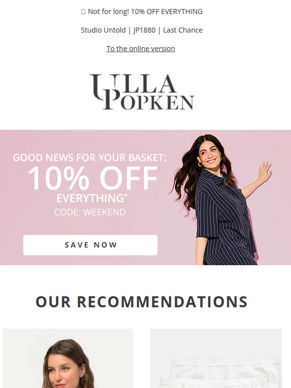 The clock is ticking ⏰ -10% off EVERYTHING ends today!