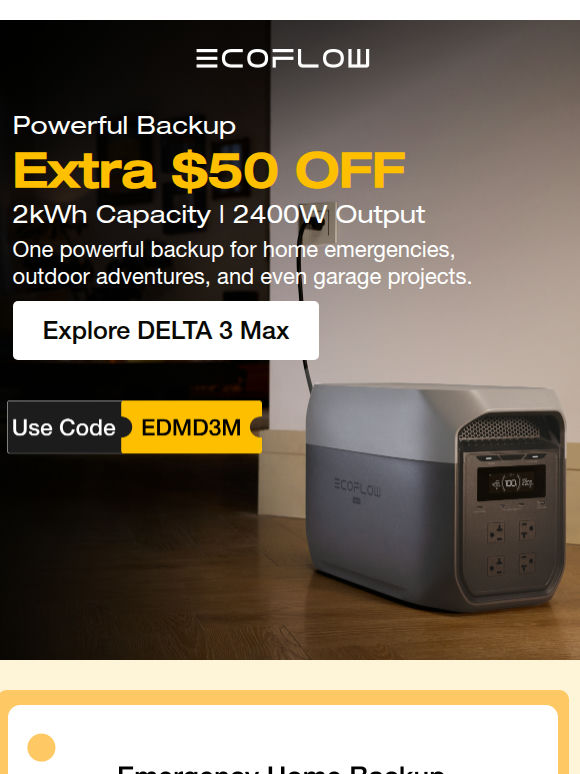 🔥 Back in Stock: DELTA 3 Max with Extra $50 OFF