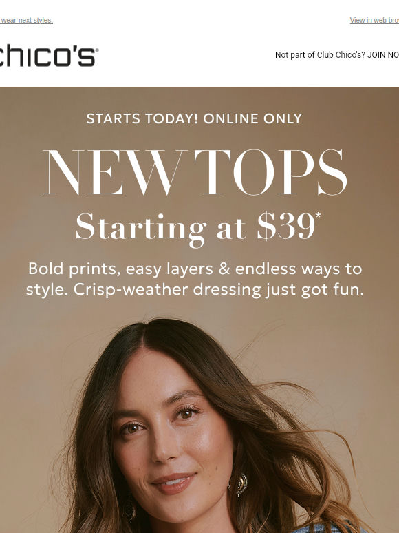 Stop scrolling! Our new tops are now $39+