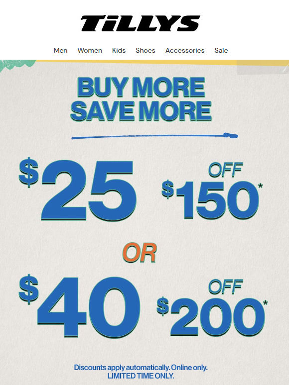 Buys More, Saves More! Ends Tomorrow!