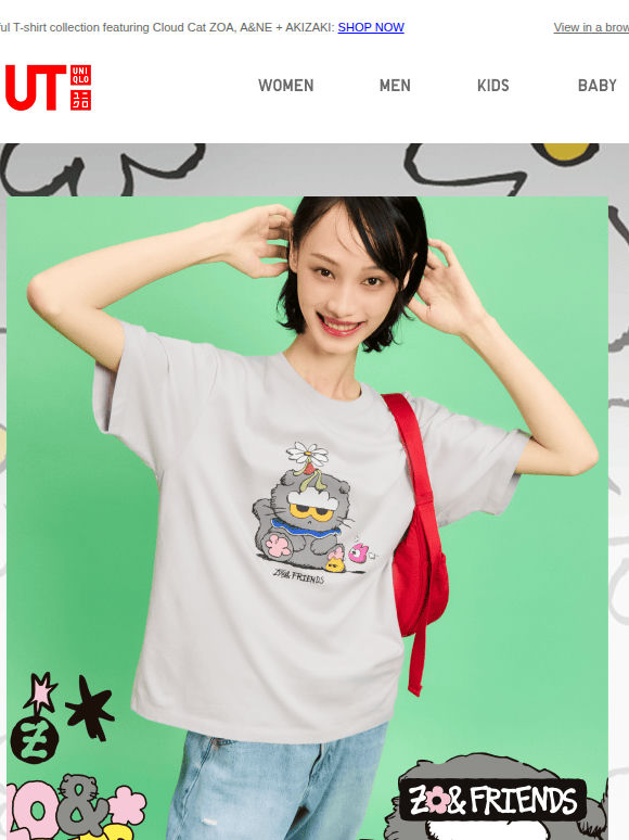 Here now! ZO&FRIENDS UT Collection